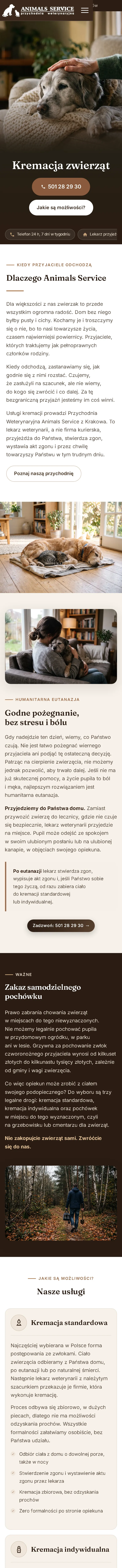 Nowa strona kremacjapupila.pl, kremacja zwierząt w Krakowie