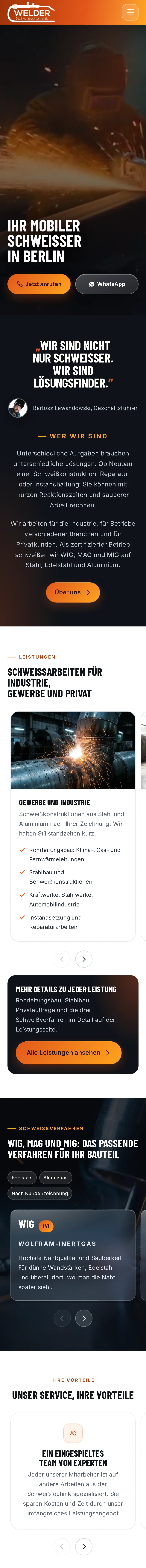 Nowa strona Welder Schweisstechnik, mobilny spawacz w Berlinie